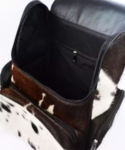 Cowhide Hair Leather Backpack