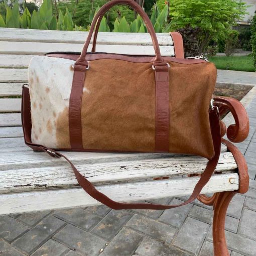 LARGE COWHIDE DUFFEL BAG