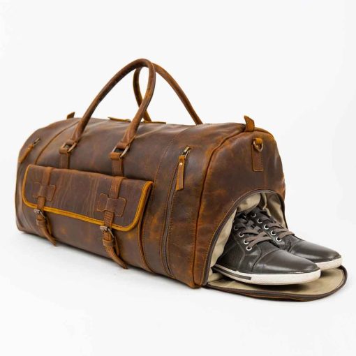 Leather Duffle Bag Men