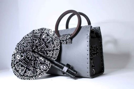 Grey Leather Bag