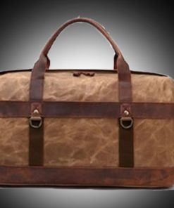 Waterproof Canvas Leather Men Travel Bag Carry On Luggage Bag Men Duffel Bag Travel Tote Large Weekend Bag Overnight Duffle Duffel Sport bag