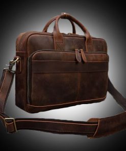 Handmade Leather Briefcase Vintage Laptop Bag High-Quality Document Shoulder Bag Genuine Leather Bag Gift for him Office Bag Messenger Bag
